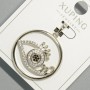 Xuping "Eye" Pendant with White and Black Rhinestones, diameter 26mm+/-, length 33mm+/- rhodium