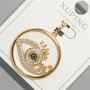 "Eye" Pendant Xuping with White and Black Rhinestones, diameter 26mm+-, length 33mm+- 18K gold plated