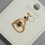 Xuping "Heart" Pendant with Green-Red Crystal, diameter 15x14.5mm+/-, length 22.5mm+/- 18K gold plated