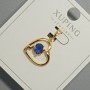 Xuping "Heart" Pendant with Blue Crystal, diameter 15x14.5mm+/-, length 22.5mm+/- 18K gold plated