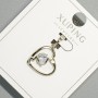 Xuping "Heart" Pendant with White Crystal, diameter 15x14.5mm+/-, length 23mm+/- rhodium