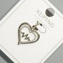 Xuping "Heart" Pendant with White Rhinestones, diameter 18x18mm+/-, length 23.5mm+/- rhodium
