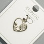 Xuping "Heart" Pendant with White Rhinestones, diameter 15.5x15mm+/-, length 20mm+/- rhodium
