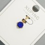 Xuping Pendant with Blue Crystal, diameter 6mm+/-, length 15mm+/- 18K gold plating