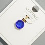 Xuping Pendant with Blue Crystal, Diameter 9mm+/-, Length 17mm+/-, 18K Gold Plated