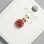 Xuping Pendant with Red Crystal, diameter 9mm+/-, length 17mm+/- 18K gold plating