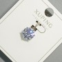 Xuping Pendant with White Crystal, Ø 9mm + -, length 17mm + - Rhodium