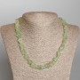 Jade Necklace, Raw Natural Stone Tumbled, d 10x13mm+-, Length 47cm+