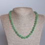Jade Necklace, Natural Stone Faceted Bead, Diameter 8mm+-, Length 48cm+