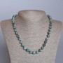 Lepidolite Necklace, Natural Stone Faceted Bead, Diameter 8.5mm+-, Length 49cm+