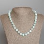 Angelite Necklace, Natural Stone Faceted Bead, Diameter 10mm+-, Length 46cm+