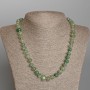 Jade Necklace, Natural Stone Tumbled, Diameter 10x7mm+-, Length 50cm+