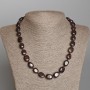 Garnet Necklace, natural stone, tumbled, diameter 12x14mm+-, length 51cm+