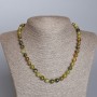 Grosular Necklace (green Garnet) natural stone smooth bead, diameter 8mm±, length 48cm±