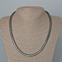 Hematite Zigzag Necklace, diameter 6x5mm+/-, length 48cm+