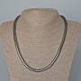 Hematite Zigzag Necklace, diameter 6x4mm+-, length 48cm+