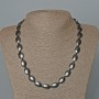 Hematite Oval Necklace, Diameter 10x14mm+/-, Length 49cm+