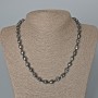 Hematite Skull Necklace, diameter 8x10x7.5mm+-, length 48cm+