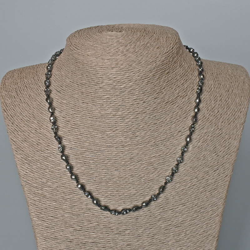 Hematite Skull Necklace, Diameter 5x6x5mm+/-, Length 46cm+
