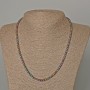 Hematite Necklace with 'Petrol' Coating, Smooth Round Beads, Diameter 4mm+/-, Length 48cm+