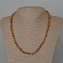 Necklace Yellow Pietersite Natural Stone Smooth Round Bead, Diameter 6.5mm+/-, Length 48cm+