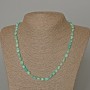 Larimar Necklace, Natural Stone Tumbled Bead, 6x8mm+-, Length 49cm+