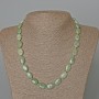 Jadeite Necklace, natural stone, oval, size 10x14mm+/-, length 49cm+