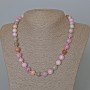 Multicolour Jadeite Necklace, Smooth Bead, Diameter 10mm+-, Length 49cm+