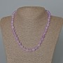 Kunzite Necklace, Natural Stone Faceted Bead, Diameter 8mm+-, Length 47cm+