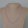 Amethyst Necklace (Man-Made Dyed Quartz), Smooth Bead, Diameter 6.5mm+-, Length 47cm+
