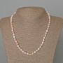 Morganite Necklace, Natural Stone Faceted Bead, Diameter 6mm+-, Length 48cm+