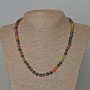 Tourmaline Necklace, Natural Stone Faceted Bead, Diameter 6.5mm+/-, Length 48cm+