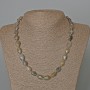 Labradorite Necklace, natural stone multi-faceted, diameter 9x12mm+-, length 50cm+