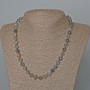 Labradorite Necklace, natural stone faceted round bead, diameter 8mm+-, length 49cm+