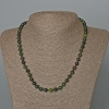 Zoisite Necklace, natural stone smooth round bead, diameter 6.5mm+-, length 51cm+