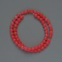 Beads Tourmaline (Imitation) Smooth Round, Diameter 6mm+/-, Length 37cm +/- on Fishing Line