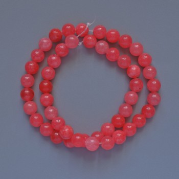Beads Tourmaline (Imitation) Smooth Round, Diameter 8mm+/-, Length 38cm +/- on Fishing Line