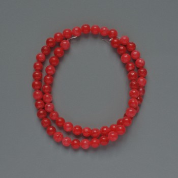 Beads Tourmaline (Imitation) Smooth Round, Diameter 6mm+/-, Length 38cm +/- on Fishing Line