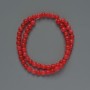 Beads Tourmaline (Imitation) Smooth Round, Diameter 6mm+/-, Length 38cm +/- on Fishing Line