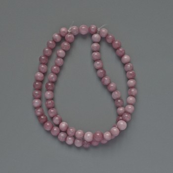 Beads Kunzite (Imitation) Smooth Round, Diameter 6mm+/-, Length 39cm +/- on Fishing Line