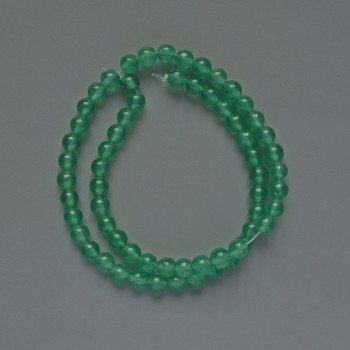 Beads Jade (Imitation) Smooth Round, Diameter 6mm+/-, Length 38cm +/- on Fishing Line