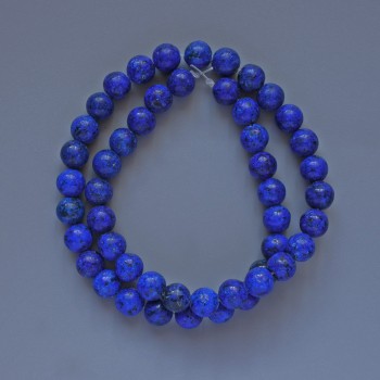 Lapis lazuli beads (artificial) smooth round bead, diameter 8mm±, thread length 39cm ± on thread