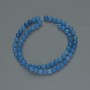 Aquamarine (Synthetic) Smooth Round Beads, diameter 6mm+/-, length 37cm+/- on fishing line
