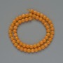 Citrine Synthetic Smooth Round Beads, diameter 6.5mm+/-, length 38cm+/- on thread