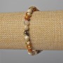 Yellow Agate Bracelet Smooth Ball, Diameter 6mm+/-, Length 18cm+/- (Stretch)