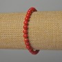 Coral Bracelet Natural Smooth Ball, Diameter 5mm+/-, Length 18cm+/- (Stretch)