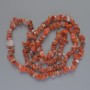 Carnelian Beads Natural Stone Chips, Diameter 8x4mm+/-, Length 78cm+/- on Fishing Line
