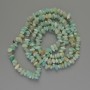 Amazonite Beads Natural Stone Chips, diameter 7x3mm +/-, length 80cm +/- on nylon thread