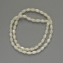 Mother-of-Pearl Beads Grain Shape, diameter 5.5x9mm +/-, length 39cm +/- on nylon thread