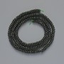 Green Aventurine Beads, synthetic, smooth rondelle, diameter 4x2mm+/-, length 39cm +/- on a thread